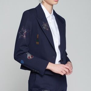 Vilagallo Martina Strass Trousers - Navy Punto